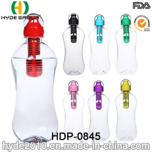 500ml BPA Free Plastic Carbon Filter Water Bottle (HDP-0845)